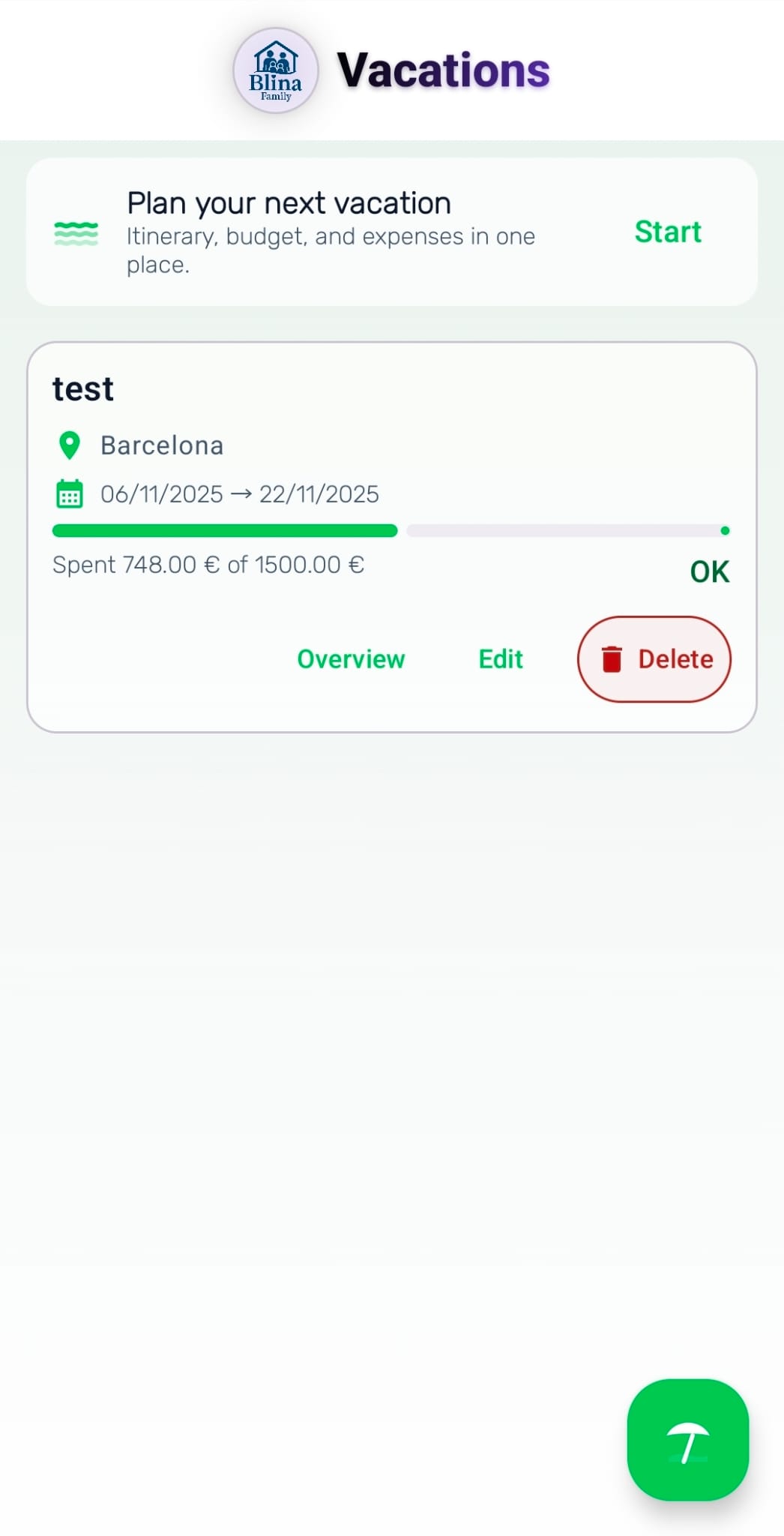 Blina Family — Vacations