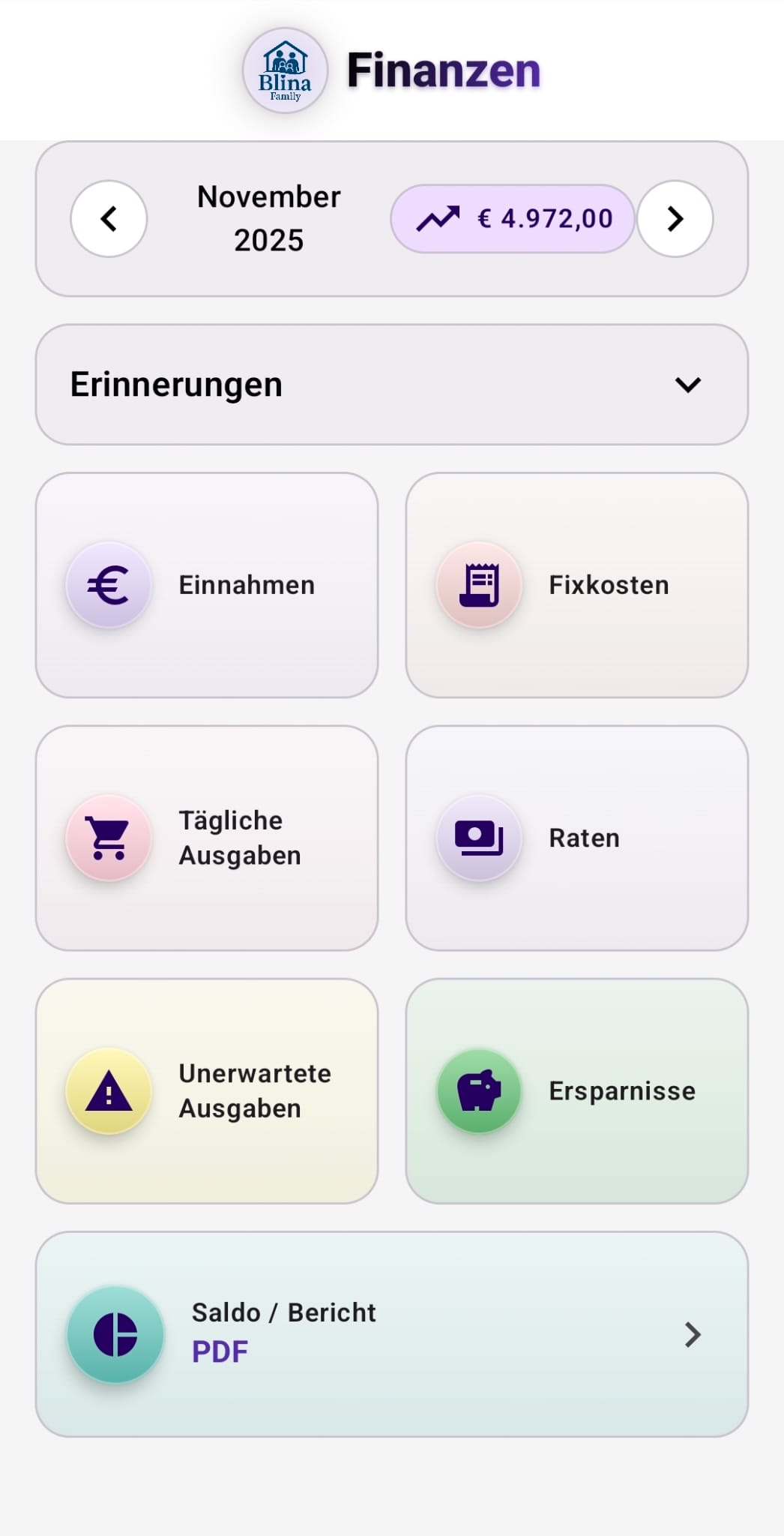 Blina Family — Finanzen