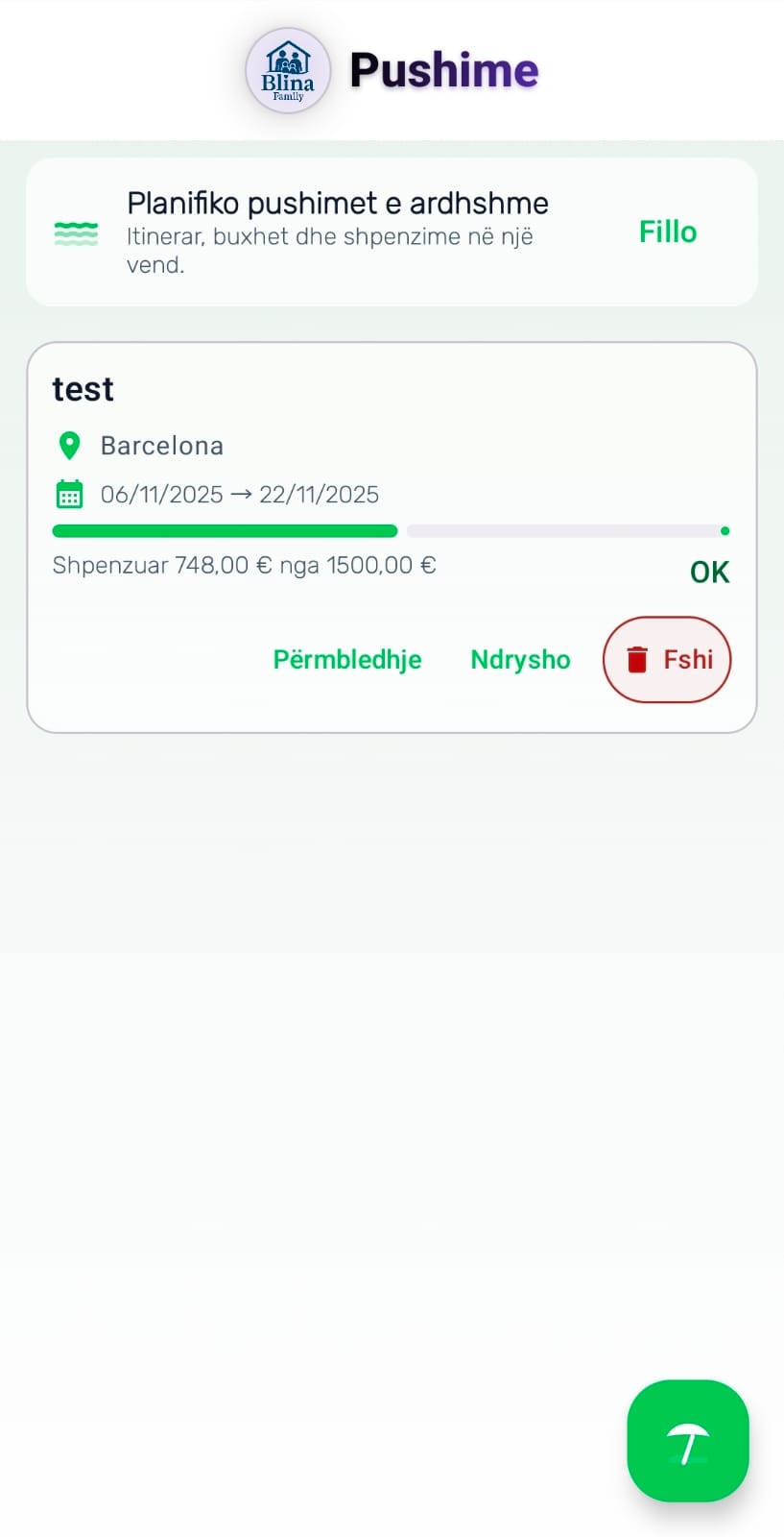 Blina Family — Pushime